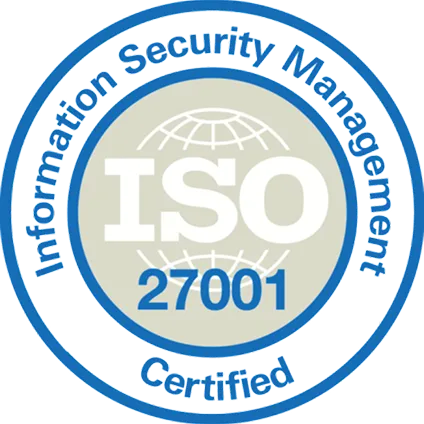 ISO 27001 certified badge