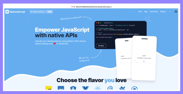 Native Script Android Framework
